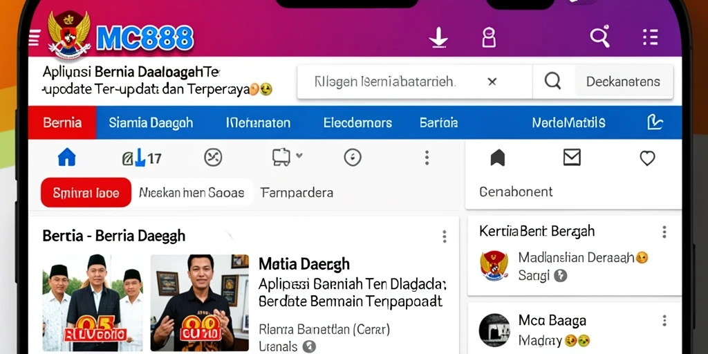 Tampilan antarmuka aplikasi MC888 yang modern dan informatif.