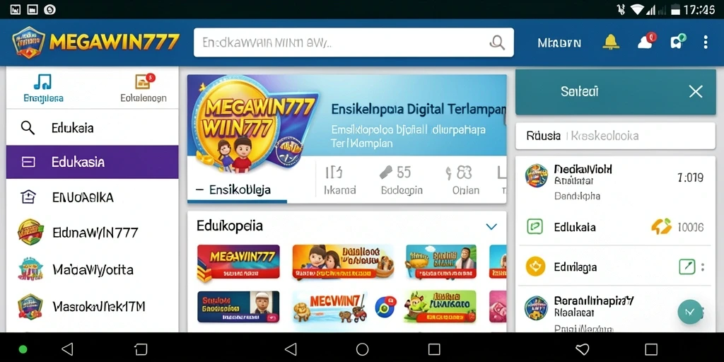 Antarmuka aplikasi MEGAWIN777 yang informatif dan mudah digunakan.