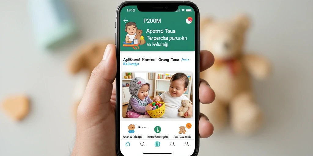 Tampilan antarmuka P200M yang ramah pengguna untuk kontrol orang tua.