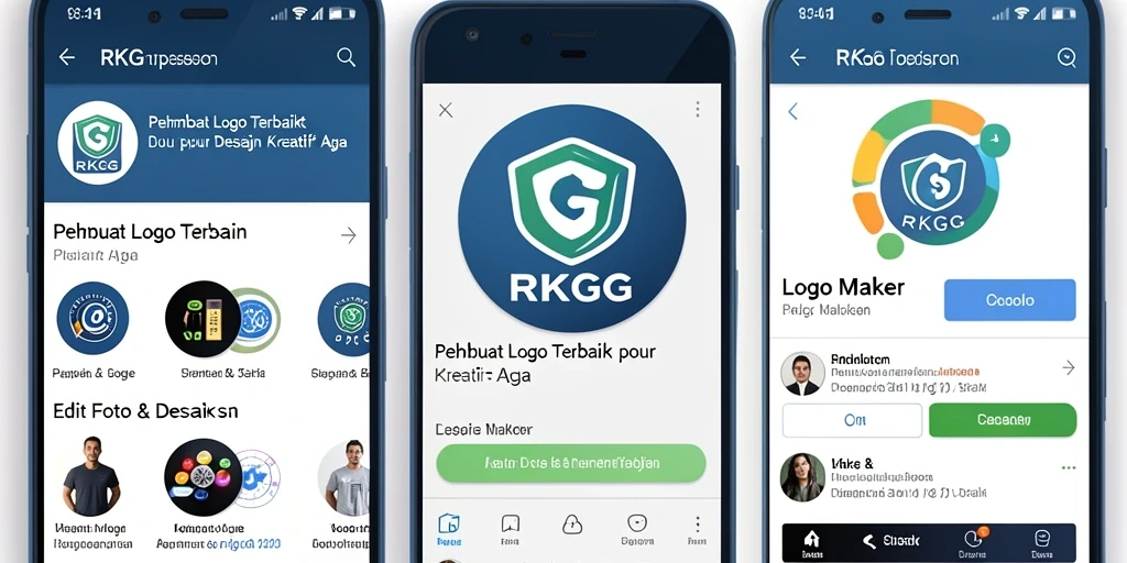 Antarmuka RKGG yang intuitif untuk desain logo yang kreatif.